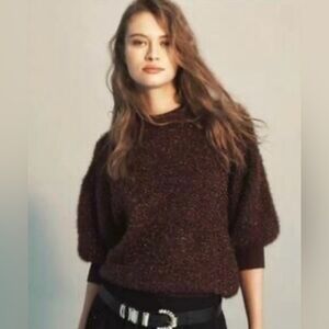 Anthropologie Brown Tinsel Sweater